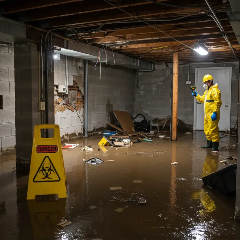 Flooded Basement Electrical Hazard in Towner County, ND Property