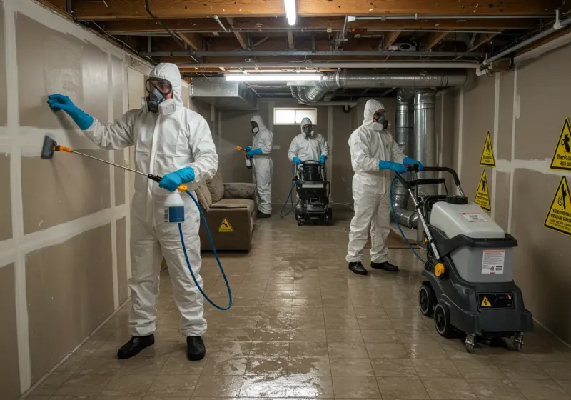 Basement Moisture Removal and Structural Drying process in Towner County, ND